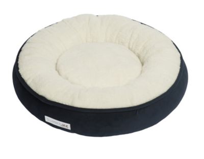 Jax & Bones Two-Tone Shearling Calming Cuddler Pet Bed