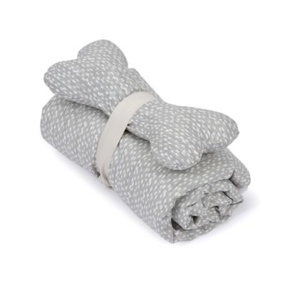 Jax & Bones Designer Reversible Shearling and Cotton Blanket Throw