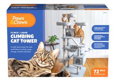 Image showing 7 th Paws & Claws 6 ft. Three Tower Climbing Cat Tower