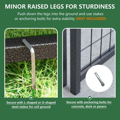 Image showing 8 th Veikous 8 ft. L x 4 ft. W x 6 ft. H Welded Wire Outdoor In-Ground Fence Dog Kennel with Rotating Feeding Door, Medium/Large