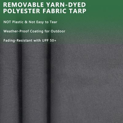 Image showing  4.5 ft. x 4.5 ft. Outdoor Dog Kennel Fence with Rotating Feeding Door and Cover