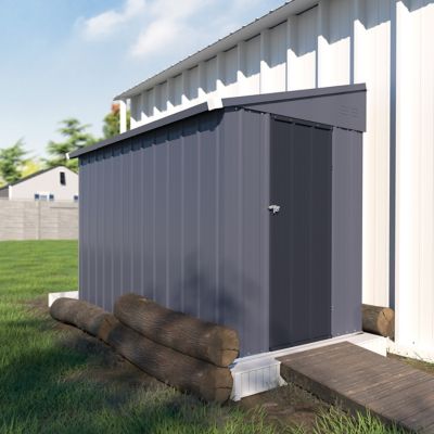 Image showing  4 x 8ft. Metal Storage Lean-to Shed