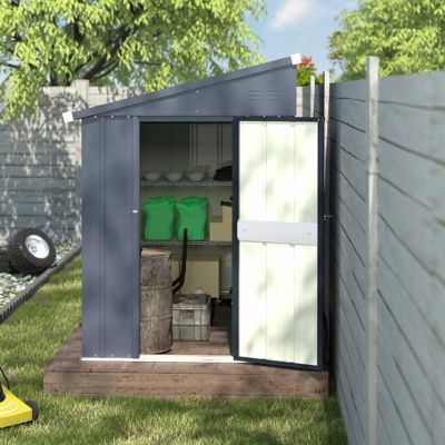 Image showing 7 th Veikous 4 x 8ft. Metal Storage Lean-to Shed