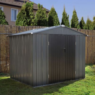 Veikous 10 ft. x 10 ft. Metal Outdoor Storage Shed with Lockable Door and Vents