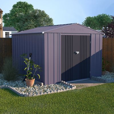 Veikous Outdoor Storage Shed with Lockable Door and Vents, 8 ft. x 8 ft.