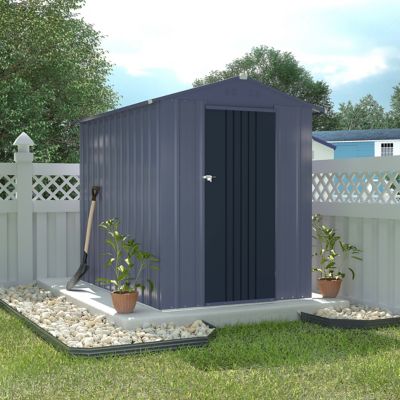 Veikous Outdoor Storage Shed with Lockable Door and Vents, 4 ft. x 6 ft.