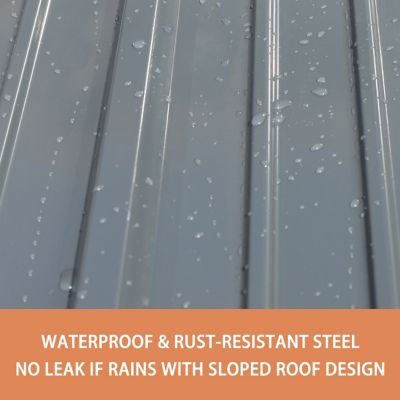 Image showing 5 th Veikous Outdoor Storage Shed with Lockable Door and Vents, 4 x 6ft.