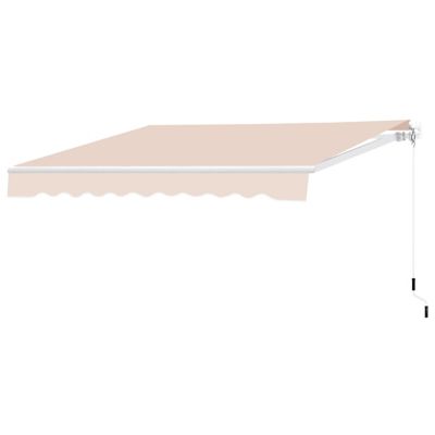Image showing  Retractable Patio Awning Sun Shade Cover, 8 ft. x 10 ft., Beige