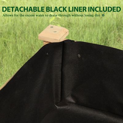 Image showing  Cedar Raised Garden Bed Elevated Planter Box with Drainage Holes, 47 in. x 23 in. x 30 in.