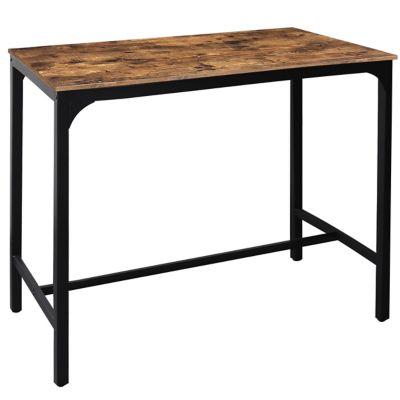 Veikous Industrial High Bar Dining Table Tall Counter Height Pub Desk, 47.2 in. W x 23.6 in. D x 41.7 in. H