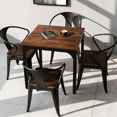 Image showing  Heavy-Duty Square Dining Table/Writing Desk, 27.6 in. x 29.5 in. x 27.6 in.