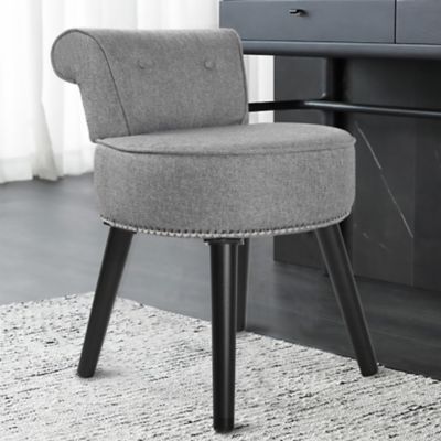 Grey chair for discount vanity