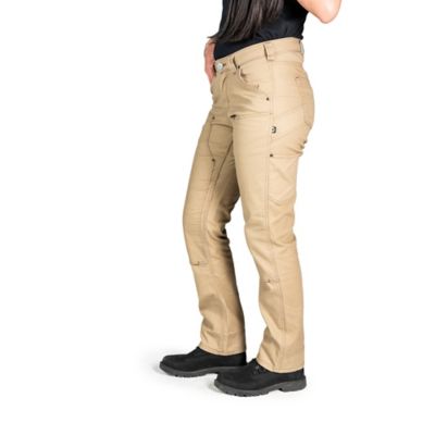 Image showing  Women's Relaxed Fit Anna Task Khaki Canvas Work Pants