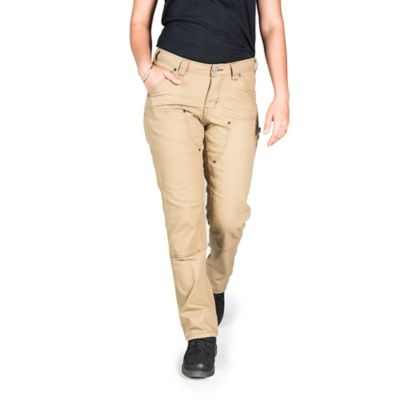 Image showing  Women's Relaxed Fit Anna Task Khaki Canvas Work Pants