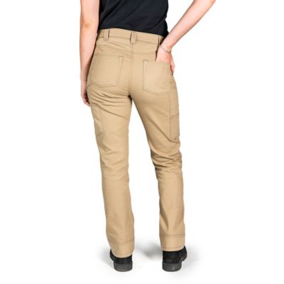 Image showing  Women's Relaxed Fit Anna Task Khaki Canvas Work Pants