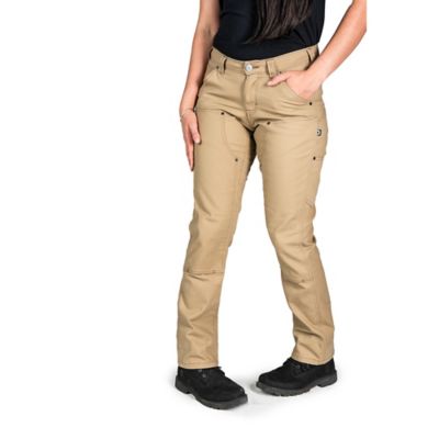 Image showing 4 th Dovetail Workwear Women's Relaxed Fit Anna Task Khaki Canvas Work Pants