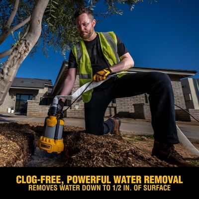 Image showing  1/3 HP 115V Electric Utility Pump, 75 GPM, Cast Aluminum, Submersible