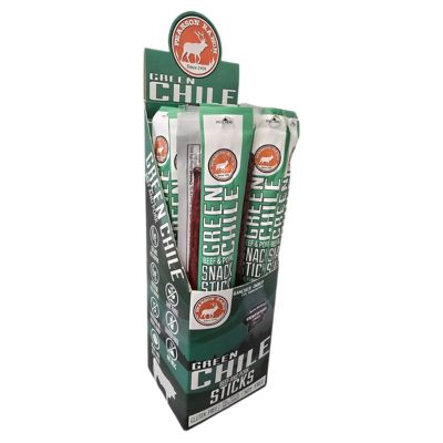 Image showing 2 th Pearson Ranch Jerky All-Natural Green Chile Beef & Pork Snack Stick