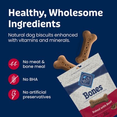 Image showing 6 th Blue Buffalo Bones Beef Recipe Medium Biscuits Dog Treats, 16 oz.