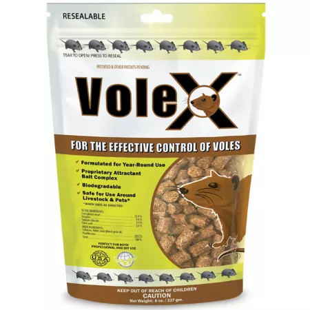 VoleX 8 oz Non-toxic anti-vole pellets effective against all species of voles Animal & Rodent Bait