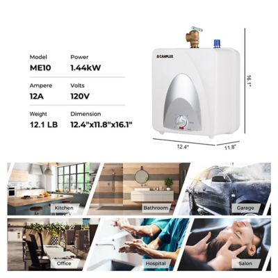 Image showing  1.3 GPM Mink Tank Electric Water Heater with Cord Plug, 120V