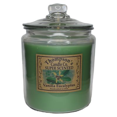 Thompson's Candle Co. Vanilla Eucalyptus Scented 3-Wick Heritage Jar Candle, 60 oz.