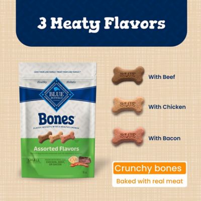 Image showing  Bones Assorted Flavors Small Biscuits Dog Treats, 16 oz.