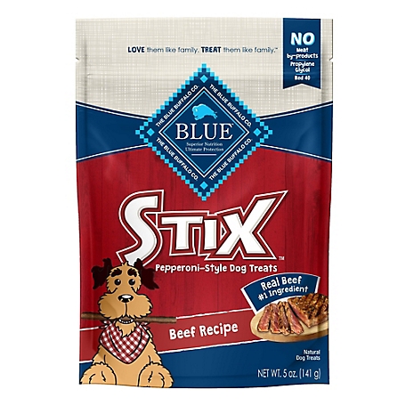 Blue Buffalo Stix Beef Recipe Natural Soft-Moist Dog Treats, 5 oz.