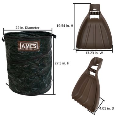 Image showing  Leaf Collecting Tool Set with Garden Claws and Collapsible Garden Waste Bag for Leaves, Mulch & Other Debris