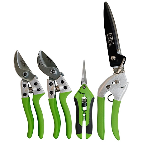Ames 7.09 in. Pruning Shears Kit with Case (4 pc.)