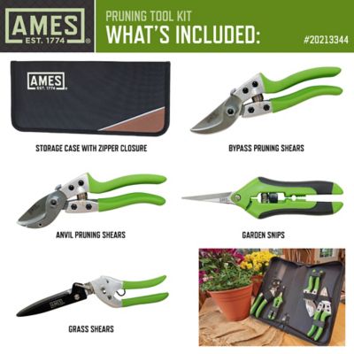 Image showing  7.09 in. Pruning Shears Kit with Case, 4 pc.