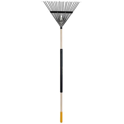 True Temper 54 in. 22-Tine Hardwood/Steel Handle Steel Leaf Rake