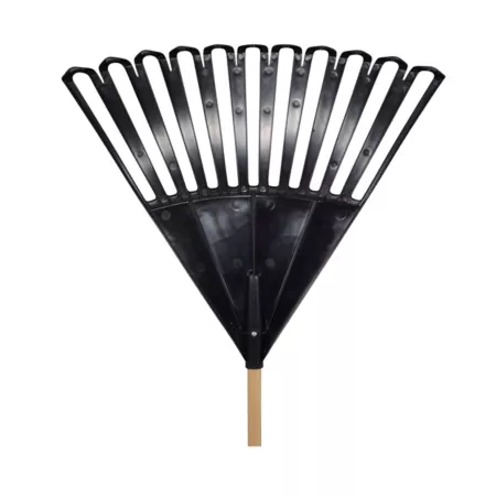 True Temper 24" Unblocked Plastic Leaf Rake with 48" Hardwood/Steel Handle for Leaves Grass Twigs and Pine Needles Rakes & Forks