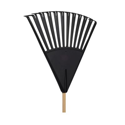 Image showing 20 th True Temper 24 in. Plastic Clog-Free Tine Leaf Rake with 48 in. Hardwood/Steel Handle, For Leaves, Grass, Twigs, Pine Needles