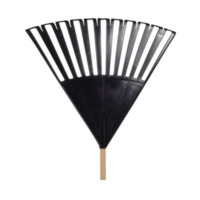 Image showing 22 th True Temper 24 in. Plastic Clog-Free Tine Leaf Rake with 48 in. Hardwood/Steel Handle, For Leaves, Grass, Twigs, Pine Needles