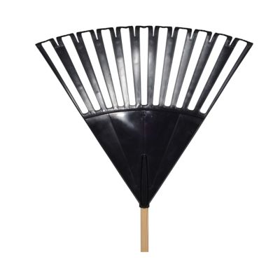Image showing 23 th True Temper 24 in. Plastic Clog-Free Tine Leaf Rake with 48 in. Hardwood/Steel Handle, For Leaves, Grass, Twigs, Pine Needles