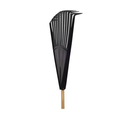Image showing 28 th True Temper 24 in. Plastic Clog-Free Tine Leaf Rake with 48 in. Hardwood/Steel Handle, For Leaves, Grass, Twigs, Pine Needles