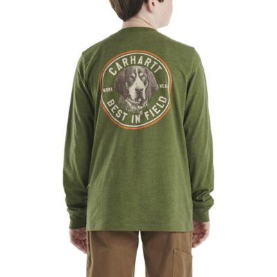 Carhartt Boys' Dog Crew Neck Long-Sleeve Pocket T-Shirt