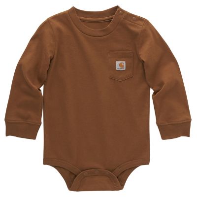 Carhartt Baby Unisex Long-Sleeve Pocket Bodysuit