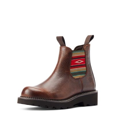 Woven Textured Derby Boots | Brooke in Woven Brown