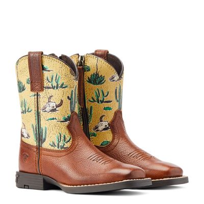 Image showing  Kids' Round Up Wide Square Toe Easy Fit Western Boots