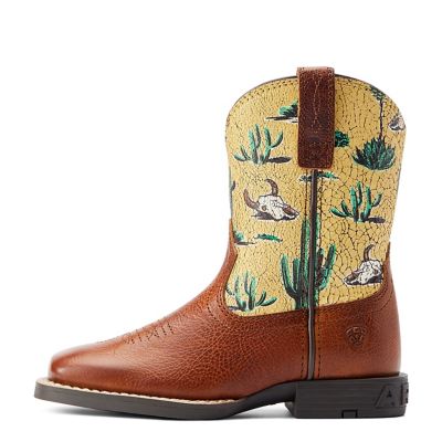Image showing  Kids' Round Up Wide Square Toe Easy Fit Western Boots