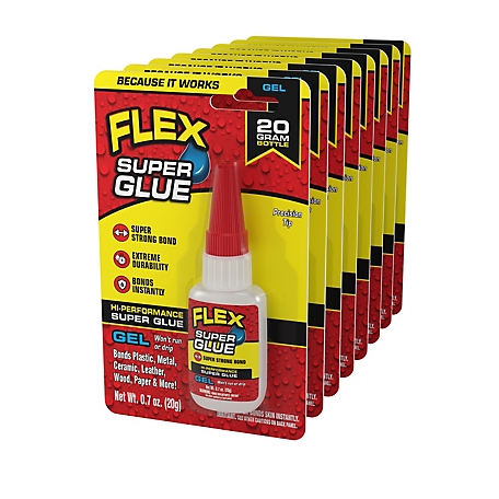Flex Seal Super Glue Gel 20G Bottle (8 Pack), SGGELB20