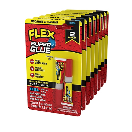 Flex Seal Super Glue Gel 2 x 3 Tube (8 Pack), SGGEL2X3