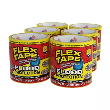 Flood Protection with Flex Seal Tape Yellow 3.75 in x 20 ft Pack of 6 Sandbags