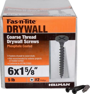 Hillman Fas-N-Tite Coarse Thread Drywall Screws (#6 x 1-5/8in.) -5lb