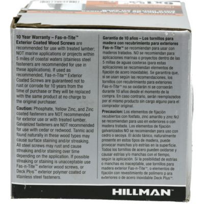 Image showing 8 th Hillman 6 x 1-5/8in. Fas-N-Tite Coarse Thread Drywall Screws, 950 pk.