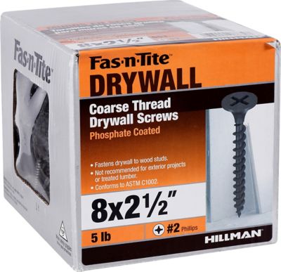 Image showing  #8 x 2-1/2 in. Fas-N-Tite Coarse Thread Drywall Screws, 460-Pack