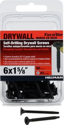 Image showing  #6 x 1-5/8 in. Project Center Fine Self-Drilling Drywall Screws, 50-Pack