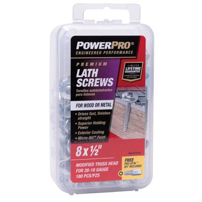Hillman #8 x 1/2 in. Power Pro Star Drive Truss-Head Lath Screws, 180-Pack